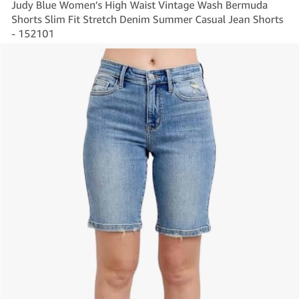 🔥 Judy Blue Women's Classic Blue Denim Bermudas